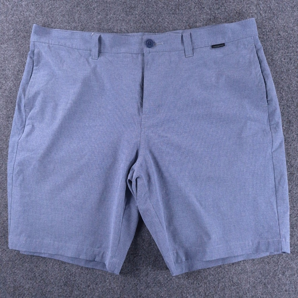 TravisMathew Mens Blue Heathered Golf Shorts Size 38 Stretch Lightweight